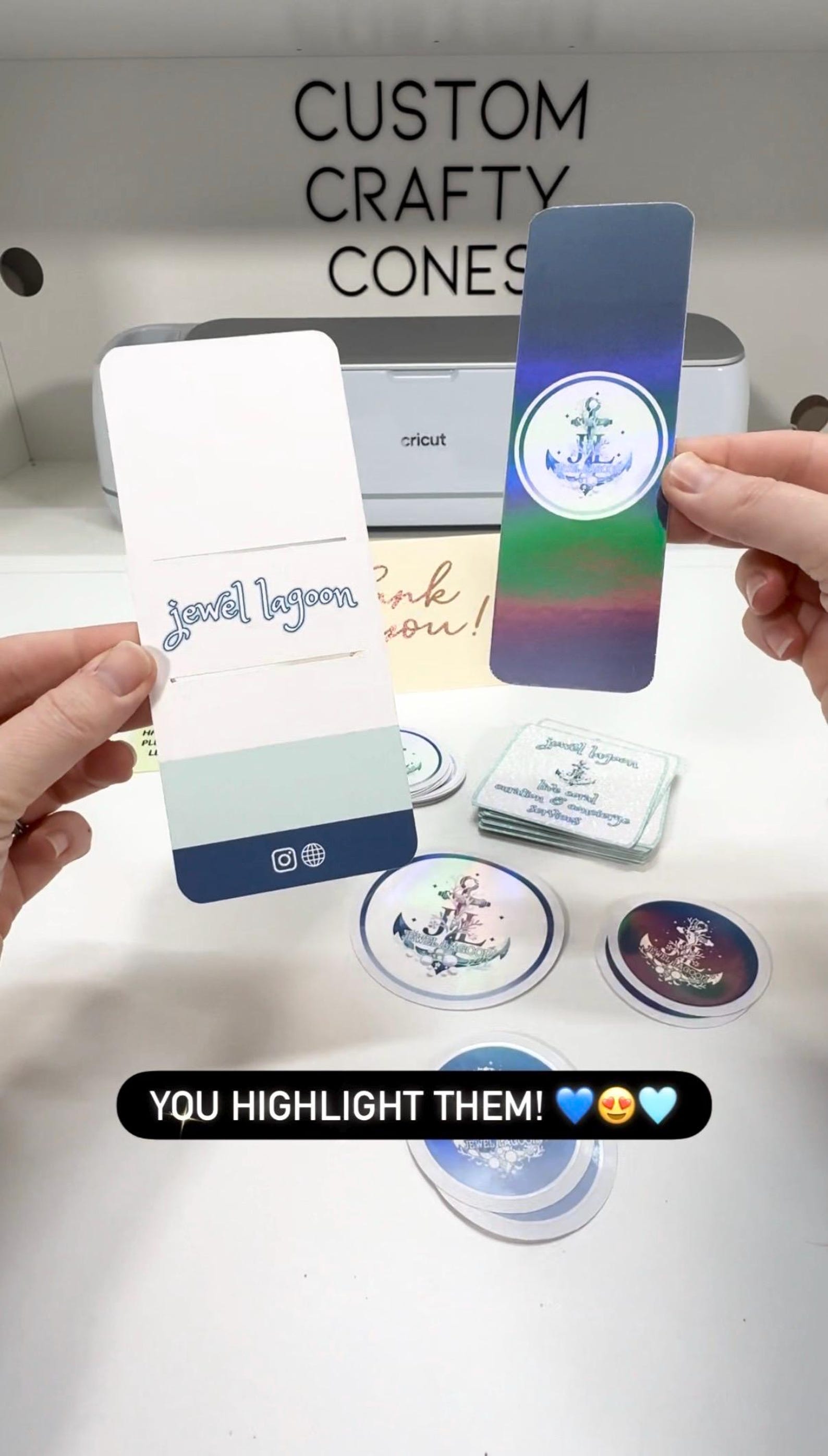 Custom bookmark and holder with an anchor graphic