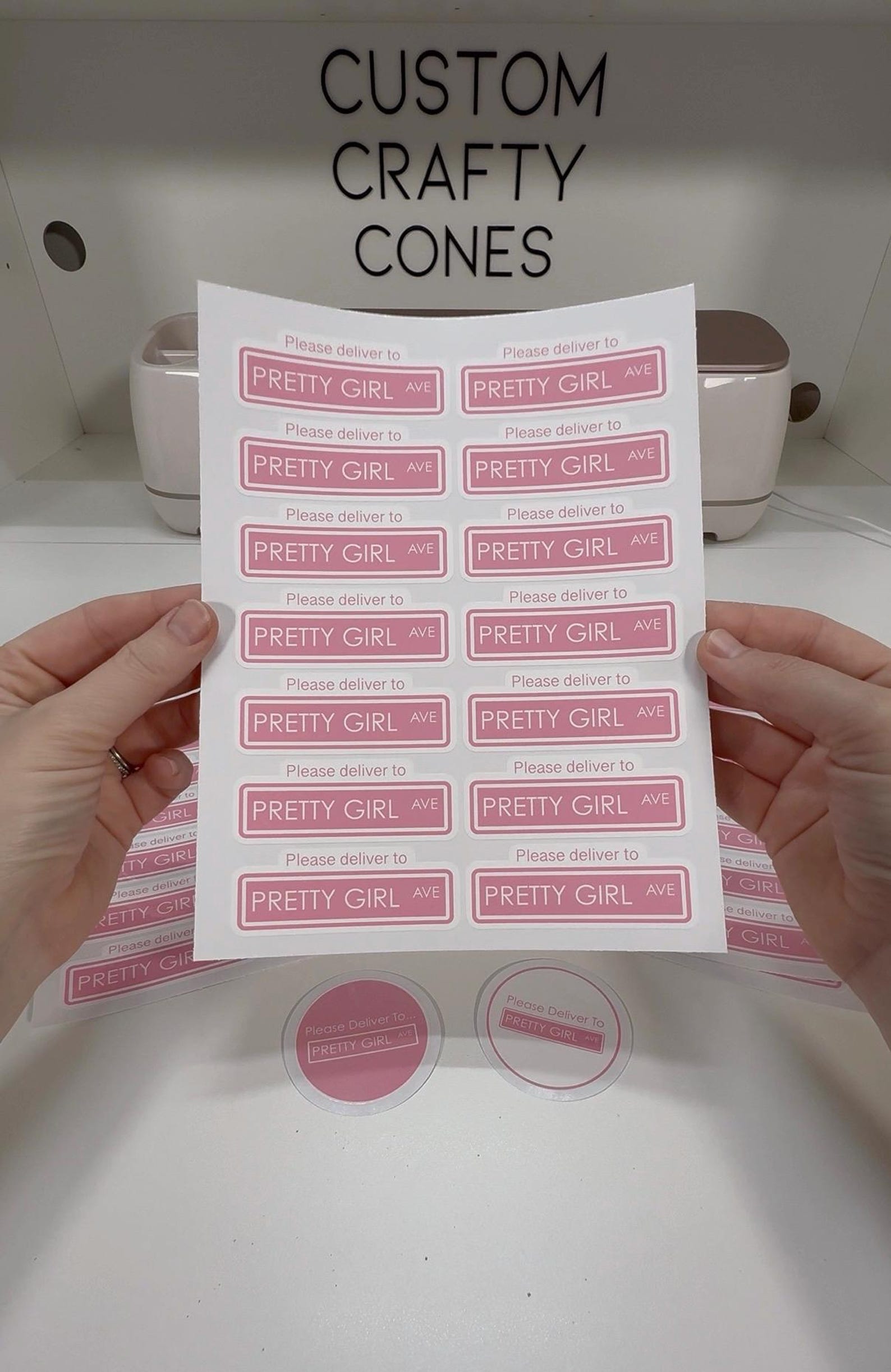 Example custom sticker sheet created from a customer design
